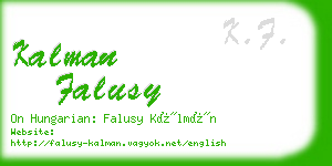 kalman falusy business card